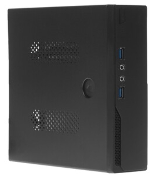 Компьютерный корпус FoxLine FL-105-AD120-DC-INF (FL-105-AD120-DC-INF) FL-105-AD120-DC-INF mITX case (2L), 2хUSB 2.0+2хUSB 3.0, 1хcombo audio, 40мм FAN, VESA, w/DC-ATX converter, w/120W pwr adapter, w/pwr