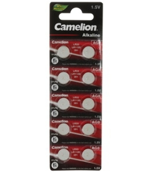 Батарейка для часов Camelion G 8 BL-10 Mercury Free (0%Hg), 391A/LR1120/191) 1.5 В