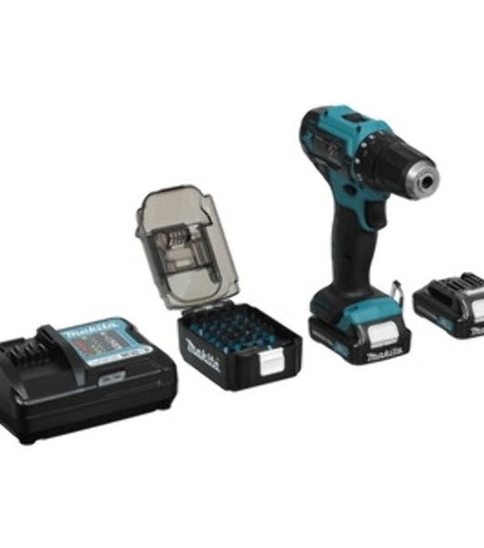Дрель-шуруповерт Makita DF333DWYE, 12 В, 1.5 Ач, 30 Нм, щеточный