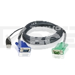 Кабель KVM ATEN 2L-5205U USB(тип А Male)+HDB15(Male) (-) SPHD15(Male) 5,0м., черный., фото 1