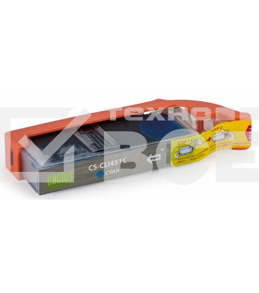 Картридж струйный Cactus CS-CLI451C голубой (10,2 мл) для Canon MG 6340/5440/IP7240