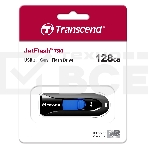 Флешка USB Transcend JetFlash 790 (TS128GJF790K), 128Gb, USB 3.0, R/W 90/40, черный/синий, фото14