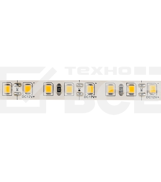 Лента LED 12 В, 8 мм, IP23, SMD 2835, 120 LED/m, 12 V,  цвет свечения теплый белый (3000 K)