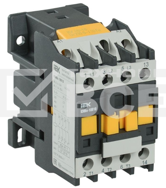 Контактор КМИе-10910 9А 110В/АС3 1НО ИЭК KKME11-009-110-10