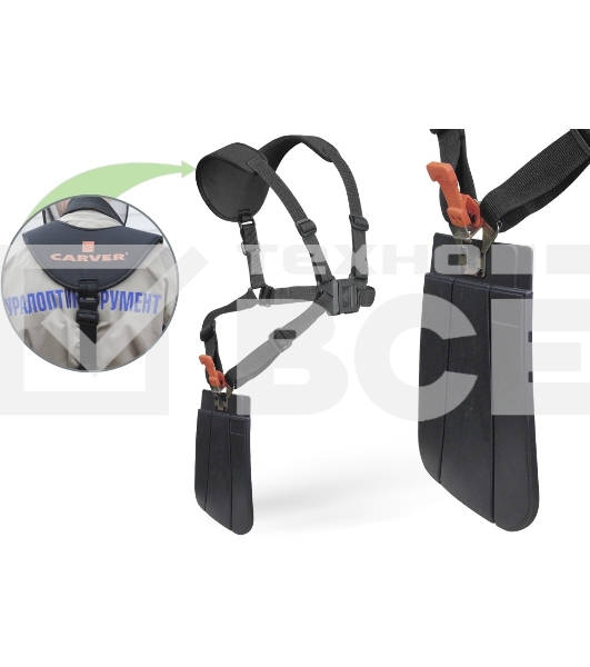 Мотокоса CARVER GBC-043M2.3лс easy-start ранец диск48зуб. easy-head леска2,4мм