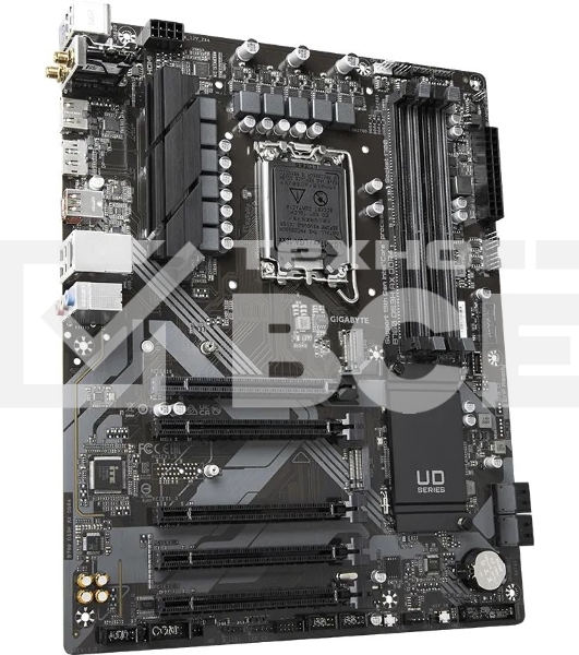 Материнская плата Gigabyte B760 DS3H AX DDR4, LGA 1700, Intel B760, 4xDDR4, 4xSATA, 2xM.2, 1xPCIe 4.0 x16, 4xPCIe 3.0 x1, 1xHDMI, 1xDP, 1x 1Gb LAN, 4xUSB-A 2.0, 1xUSB-A 3.2 Gen 2, 1xUSB-C 3.2 Gen 2, 3x3.5 мм, 7.1, ATX.