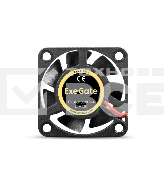 Вентилятор для корпуса ExeGate EX04010S2P-24 черный, 40 мм, 7500 об/мин, 35.5 дБ, 2 pin