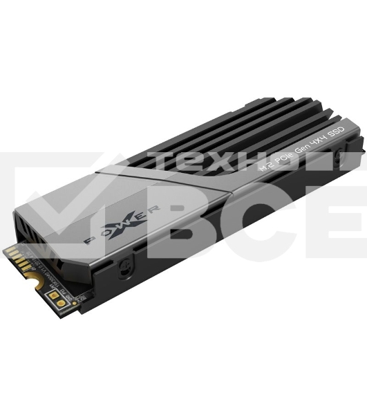 Накопитель SSD SiliconPower XS70, 1Tb, PCIe 4.0 x4, M.2 2280, NVMe, R/W 7300/6000, с радиатором