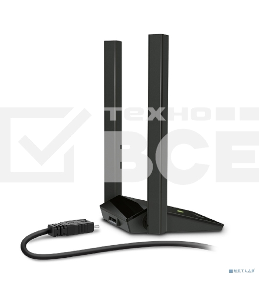 Адаптер TP-Link AC1300Mbps Dual-band High-Gain wireless USB adapter, 867Mbps at 5G and 400Mbps at 2.4G, two high gain antennas, USB 3.0, USB extension cable, support wave 2 MU-MIMO, full compatible with Windows and macOS.