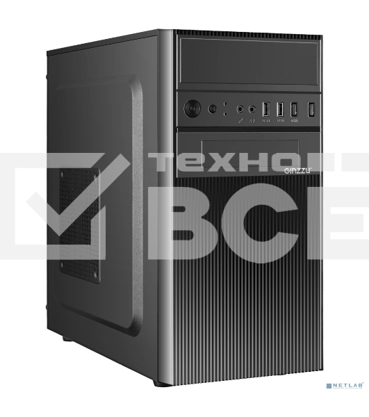 Компьютерный корпус Ginzzu D190 2*USB 2.0,AU