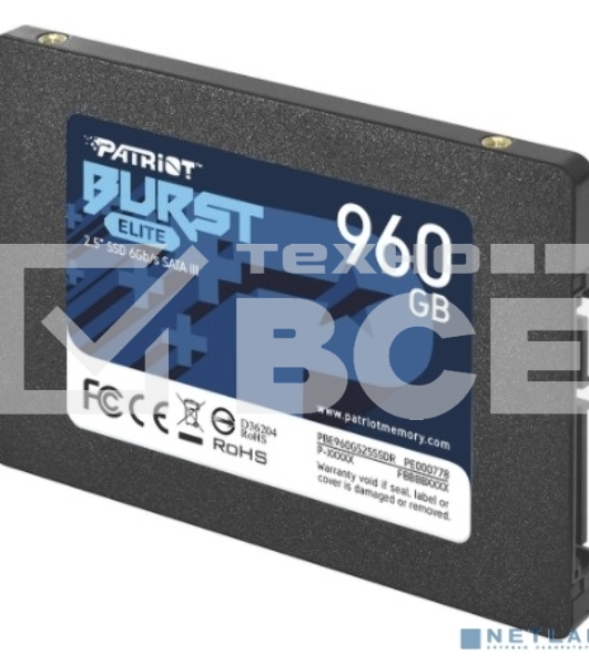 Накопитель SSD Patriot Burst Elite, 960GB, SATA, 2.5