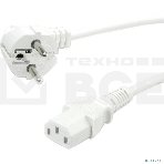 Кабель питания CEE Filum 7/7- С13, 3х0.75мм, 220В, 10A, белый, 1.8м [FL-PC10-EU-C13-1.8M-W] (873347), фото 1