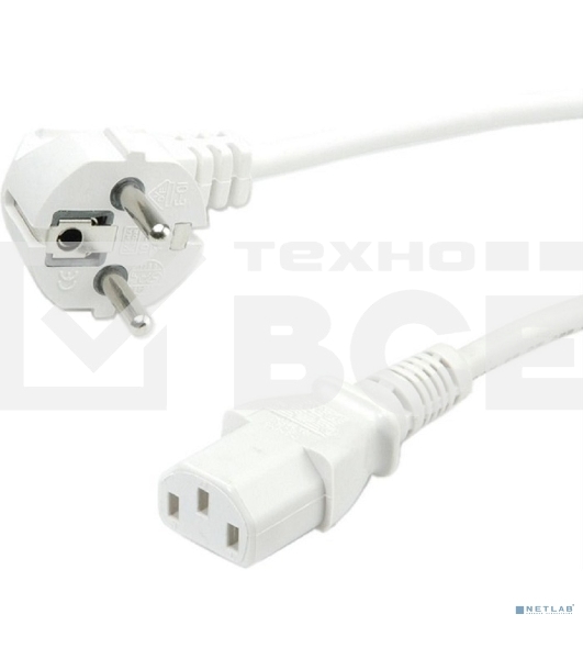 Кабель питания CEE Filum 7/7- С13, 3х0.75мм, 220В, 10A, белый, 1.8м [FL-PC10-EU-C13-1.8M-W] (873347)