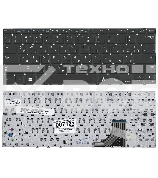 Клавиатура для ноутбука Samsung 530U3B 530U3C, черная