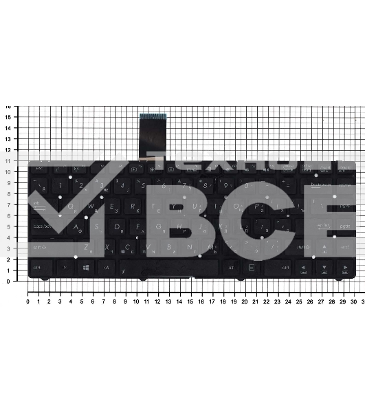 Клавиатура для ноутбука Asus K45A K45DE K45V K45V черная без рамки