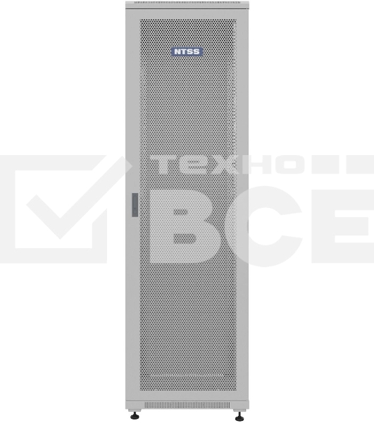 Шкаф коммутационный NTSS Премиум (NTSS-R42U6060PD) напольный 42U 600x600мм пер.дв.перфор. металл 900кг серый 510мм 86кг IP20 металл