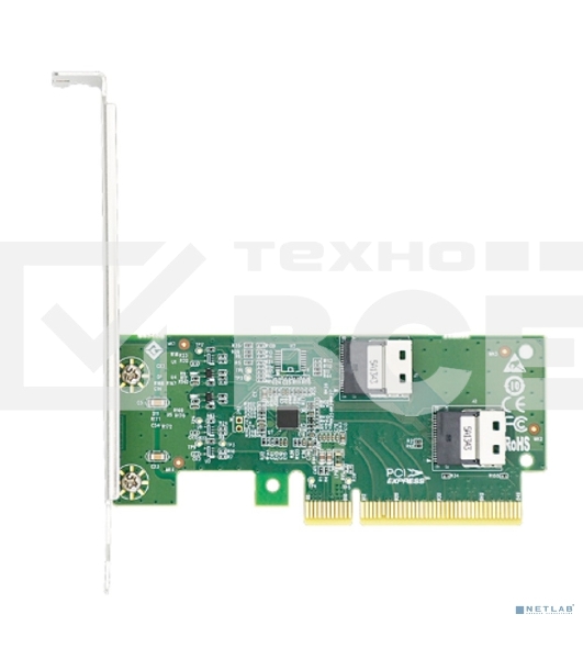 Адаптер для SSD PCIe x8 to Two SlimSAS SFF-8654 4i Adapter