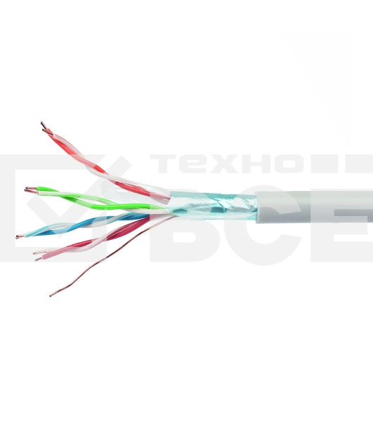 Кабель Cablexpert FPC-5004E-SOL/100, FTP indoor 4x2x0.48, CCA, кат.5е,  однож., 100м, box, серый