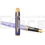 Ручка перьевая Waterman Hemisphere Colour Blocking (2179900) Purple GT сталь нержавеющая/позолота F подар.кор., фото5