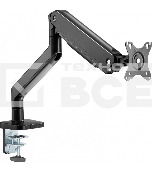 Кронштейн для мониторов Ultramounts UM730 черный 17'-45' макс.16кг крепление к столешнице поворот и наклон