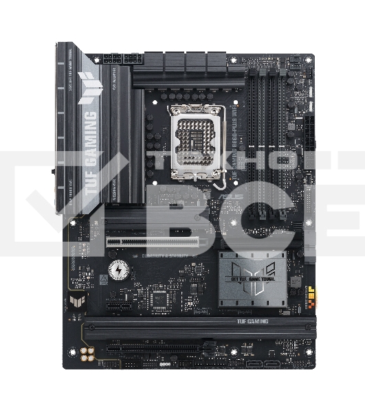 Материнская плата ASUS TUF GAMING B860-PLUS WIFI, LGA 1851, Intel B860, 4xDDR5, 4xSATA, 3xM.2, 1xPCIe 5.0 x16, 1xPCIe 4.0 x16, 1xDP, 1xHDMI, 1x 2.5Gb LAN, 1xUSB 20Gbps, 2xUSB 10Gbps, 3xUSB 5Gbps, 2xUSB 2.0, 5x3.5 мм, 7.1, ATX