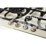 Варочная поверхность Kuppersberg FS 610 C Bronze, газ, Classic, 61 см, автоматический электроподжиг, газ-контроль, SABAF конфорки, чугунные решетки, цвет бежевый, цвет фурнитуры бронзовый, фото4