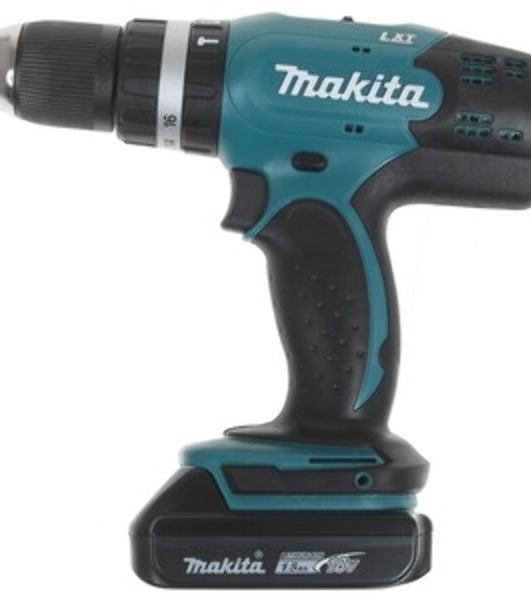 Дрель-шуруповерт Makita DHP453SYE, 18 В, 1.5 Ач, 42 Нм, щеточный