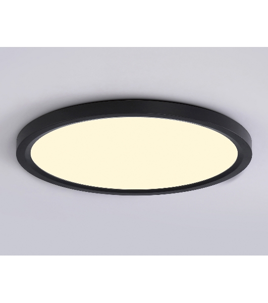 Светильник светодиодный ультратонкий Ambrella light FZ1910 BK черный IP54 44W 3000K-6500K CCT-переключатель D600*25 (Без ПДУ)