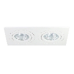 Встраиваемый поворотный точечный светильник Ambrella light TN102626/2 WH белый GU5.3 175*95*28, фото 1
