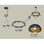 Светильник Ambrella light XR92051402/7 SBK/PYG/CL черный песок/золото желтое полированное/прозрачный GX53 (A9205,C9238,N8145), фото 1