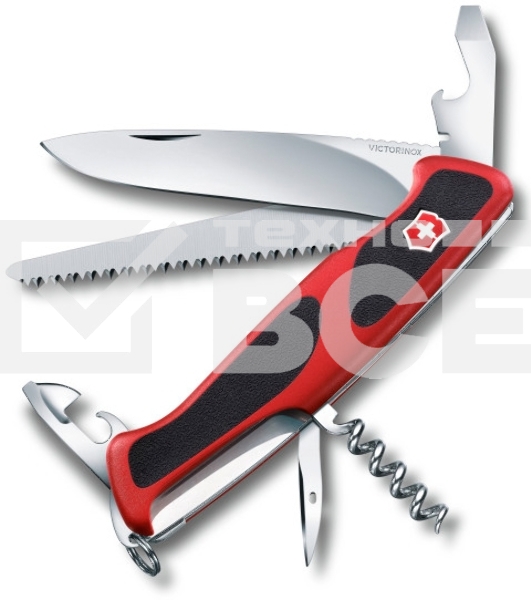 Нож перочинный Victorinox RangerGrip 55 (0.9563.C) 130мм 12функций красный/черный карт.коробка