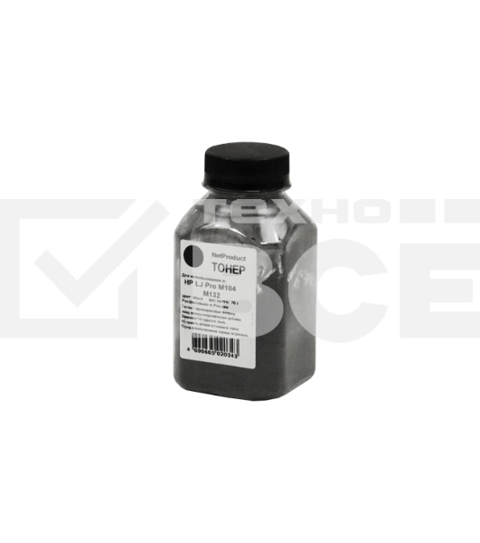 Тонер для HP LJ Pro M104/M132 (Net Product) черный, 70 г, банка