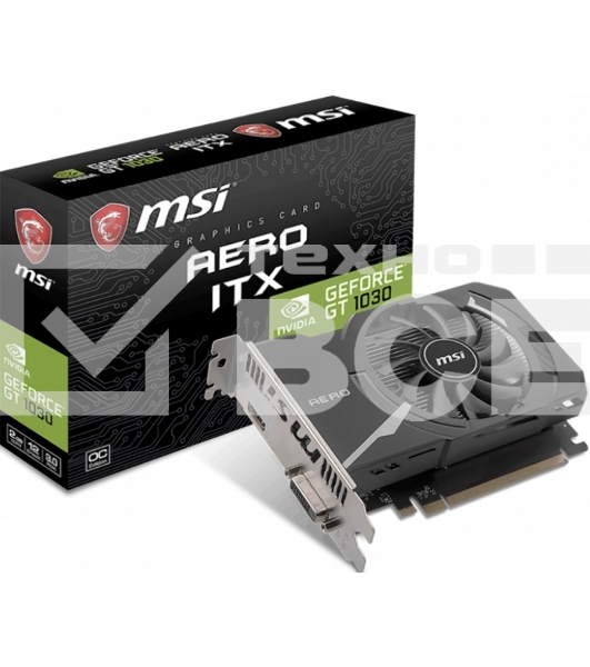 Видеокарта MSI PCIE16 GT1030 2GB GDDR4 GT 1030 AERO ITX 2GD4 OC