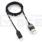 Кабель USB Гарнизон GCC-USB2-AP2-1M AM/Lightning, для iPhone5/6/7, IPod, IPad, 1м, черный, пакет, фото 1