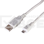 Кабель micro USB (male) штекер - USB-A (male) штекер, длина 1,8 метра, белый (PE пакет) | 18-1164 | REXANT, фото 1