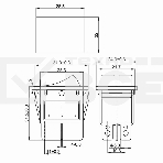 Выключатель клавишный 250V 15А (6с) ON-OFF зеленый с подсветкой ДВОЙНОЙ Rexant, фото3