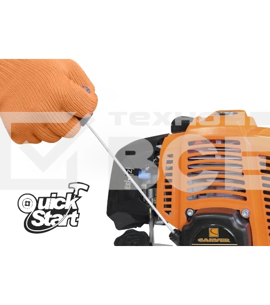 Мотокоса CARVER GBC-043M2.3лс easy-start ранец диск48зуб. easy-head леска2,4мм