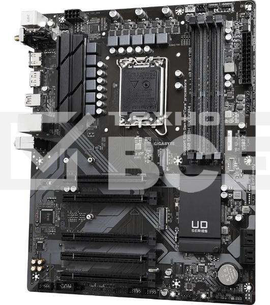 Материнская плата Gigabyte B760 DS3H AX DDR4, LGA 1700, Intel B760, 4xDDR4, 4xSATA, 2xM.2, 1xPCIe 4.0 x16, 4xPCIe 3.0 x1, 1xHDMI, 1xDP, 1x 1Gb LAN, 4xUSB-A 2.0, 1xUSB-A 3.2 Gen 2, 1xUSB-C 3.2 Gen 2, 3x3.5 мм, 7.1, ATX.