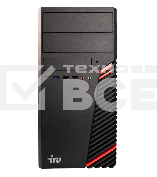 Компьютер  IRU Home 310H6SM MT i5 12400 (2.5) 16Gb SSD256Gb UHDG 730 Free DOS GbitEth 400W черный (1901043)