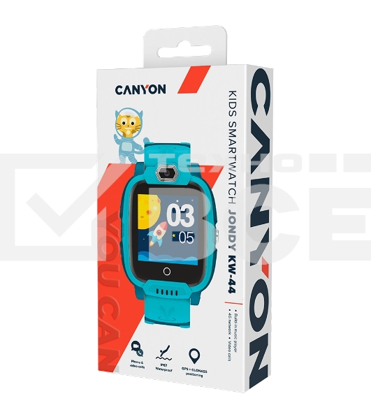 Смарт-часы CANYON Jondy KW-44, 1.44''IPS 240*240, ASR3603S, Nano SIM, 192+128MB+512MB TF Card зеленый