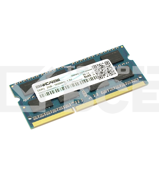 Оперативная память Ankowall, DDR3, 2GB (1x2GB), 1600 MHz, CL11, SO-DIMM