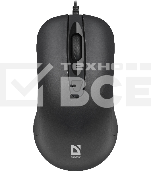 Мышь проводная Defender Classic MB-230 черный, 1600 dpi, USB, кнопки - 4