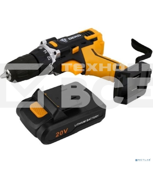 Дрель-шуруповерт Deko DKCD20FU-Li 063-4093, Аккумуляторная, 20 В, Кейс