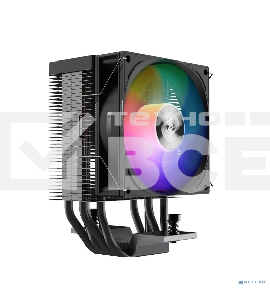 Кулер PCCooler R400 ARGB черный 92мм алюминий+медь 2200r[m 30db 4-pin 180W 133мм
