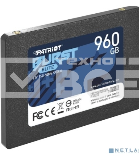 Накопитель SSD Patriot Burst Elite, 960GB, SATA, 2.5