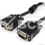 Кабель VGA Premium Cablexpert CC-PPVGA-15M-B, 15M/15M, 15м, черный, тройной экран, феррит.кольца, пакет, фото2