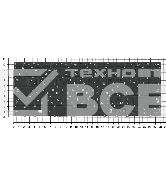 Клавиатура для ноутбука Samsung 530U3B 530U3C, черная