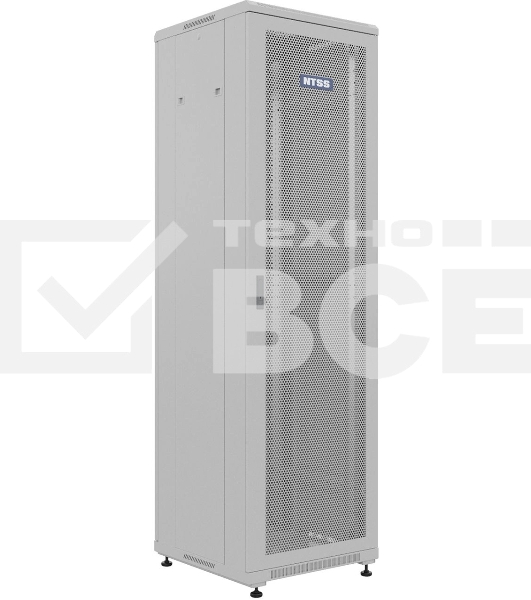 Шкаф коммутационный NTSS Премиум (NTSS-R42U6060PD) напольный 42U 600x600мм пер.дв.перфор. металл 900кг серый 510мм 86кг IP20 металл