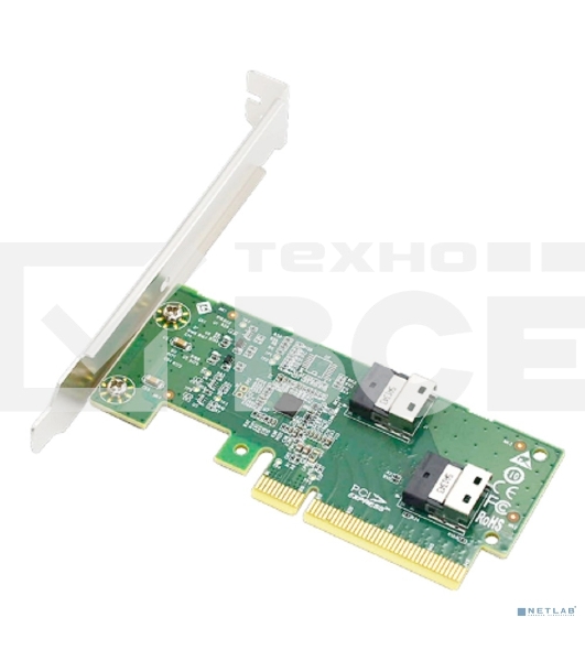 Адаптер для SSD PCIe x8 to Two SlimSAS SFF-8654 4i Adapter