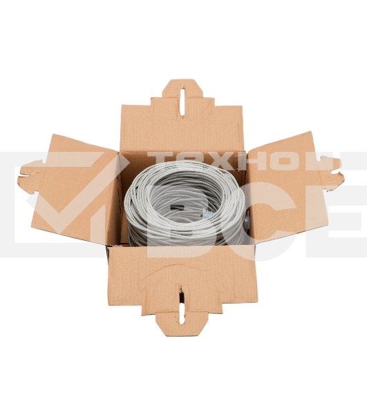 Кабель Cablexpert FPC-5004E-SOL/100, FTP indoor 4x2x0.48, CCA, кат.5е,  однож., 100м, box, серый